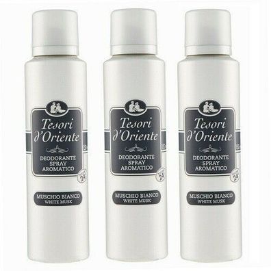 Tesori d´ Oriente Muschio Bianco/ White Musk Aromatik Deodorant Spray 3 x 150ml
