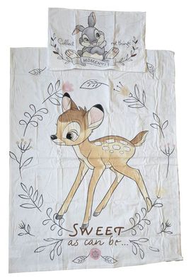 JF Disney Babybettwäsche Kinderbettwäsche Bambi Sweet 100 x 135 cm 100% Baumwoll