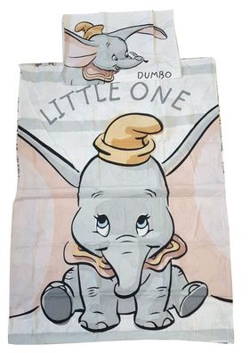 JF Disney Babybettwäsche Kinderbettwäsche Dumbo Baby 100 x 135 cm 100% Baumwolle