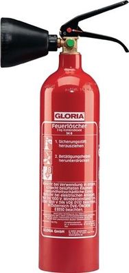 GLORIA 1831.0000 Kohlendioxidfeuerlöscher 2 kg 34 B mit Wandhalter