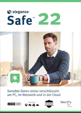 Steganos Safe 22 für 5 PCs - Laufzeit 1 Jahr - Datentresor - Datensafe - ESD