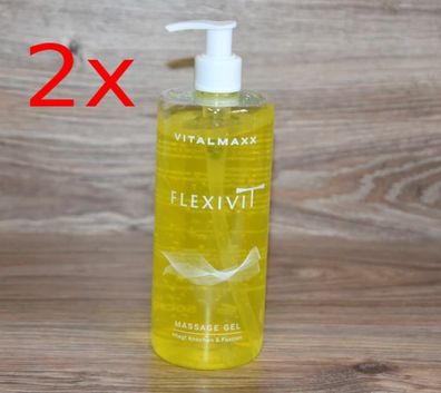 2x Gelenkwohl Massage Gel Körperpflege 500ml Flexivit Knochen-Fit by VITALmaxx
