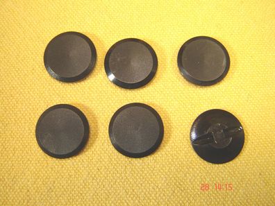 6 Knöpfe matt schwarz Vintage 2,3 cm Mantelknöpfe Jackenknöpfe
