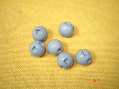 6 kleine Kugel Knöpfe hellblau Vintage 1,2 cm Mantelknöpfe Jackenknöpfe