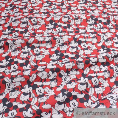 Stoff Baumwolle rot Mickey Mouse Walt Disney Baumwollstoff
