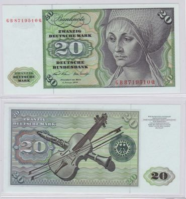 T145929 Banknote 20 DM Deutsche Mark Ro. 271a Schein 2. Jan. 1970 KN GB 8719510 Q