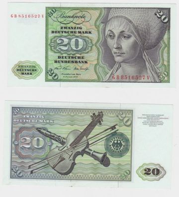 T145770 Banknote 20 DM Deutsche Mark Ro. 271a Schein 2. Jan. 1970 KN GB 8516527 V