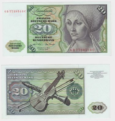T145541 Banknote 20 DM Deutsche Mark Ro. 271a Schein 2. Jan. 1970 KN GB 7739513 C