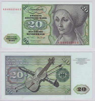 T145731 Banknote 20 DM Deutsche Mark Ro. 271a Schein 2. Jan. 1970 KN GB 6952595 X