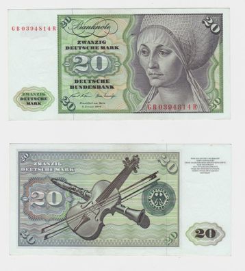 T145872 Banknote 20 DM Deutsche Mark Ro. 271a Schein 2. Jan. 1970 KN GB 0394814 R