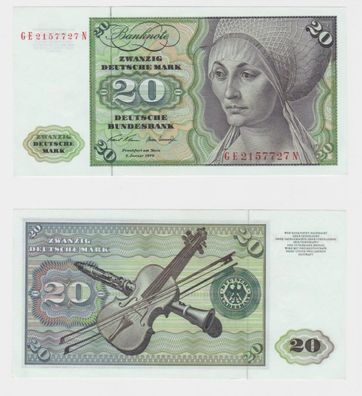 T145844 Banknote 20 DM Deutsche Mark Ro. 271b Schein 2. Jan. 1970 KN GE 2157727 N
