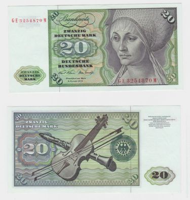 T145858 Banknote 20 DM Deutsche Mark Ro. 271b Schein 2. Jan. 1970 KN GE 3254870 M