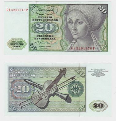 T145691 Banknote 20 DM Deutsche Mark Ro. 271b Schein 2. Jan. 1970 KN GE 8291376 P