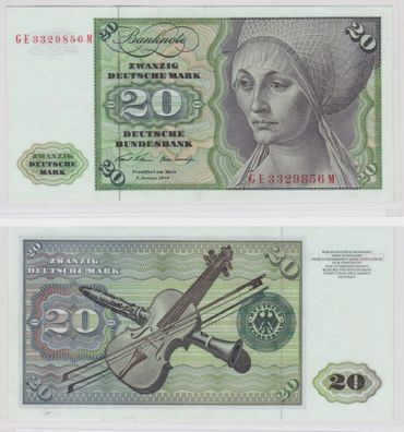 T142604 Banknote 20 DM Deutsche Mark Ro. 271b Schein 2. Jan. 1970 KN GE 3329856 M
