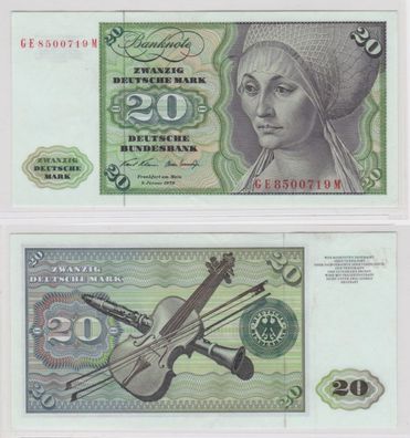 T145926 Banknote 20 DM Deutsche Mark Ro. 271b Schein 2. Jan. 1970 KN GE 8500719 M