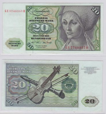 T145968 Banknote 20 DM Deutsche Mark Ro. 271b Schein 2. Jan. 1970 KN GE 7740357 R