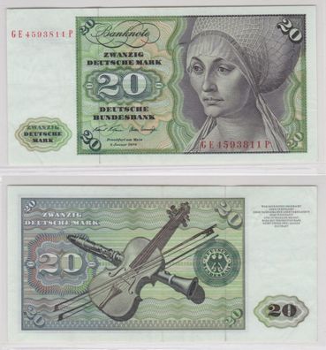 T145730 Banknote 20 DM Deutsche Mark Ro. 271b Schein 2. Jan. 1970 KN GE 4593811 P