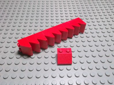 Lego 10 Dachsteine Schrägsteine 2x2 45 Grad rot 3039 Set 5543 4886 4555 7898