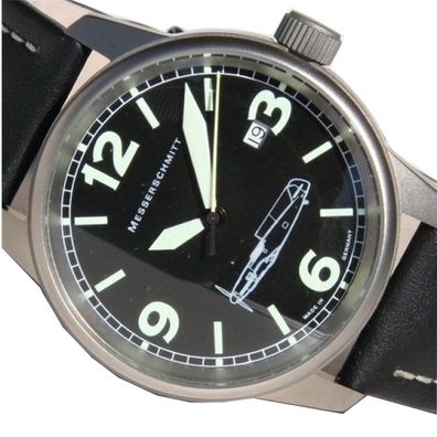 Aristo Herren Messerschmitt Uhr Fliegeruhr Titan ME 109 - Ref. 109-M