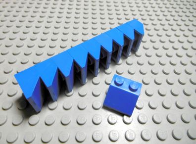Lego 10 Dachsteine Schrägsteine 2x2 45 Grad Blau 3039 Set 391 3828 5986 8018 6977