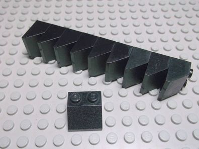 Lego 10 Dachsteine Schrägsteine 2x2 45 Grad Schwarz 3039 Set 1149 10039 4559 6093