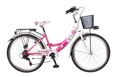 24 ZOLL Kinder Mädchen Fahrrad Kinderfahrrad Cityfahrrad City Mädchenfahrrad Bike Rad