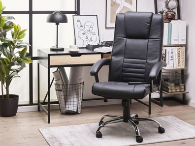 NEU Luxus Leder Chefsessel Massagesessel Bürostuhl mit Massage + Heizung Bürosessel