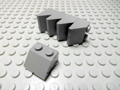 Lego 5 Dachsteine Schrägsteine 2x2 45 Grad altdunkelgrau 3039 Set 10027 7047 7469
