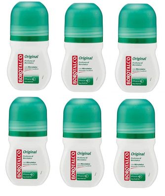 Borotalco Roberts Deo- roll-on Original 6 x 50ml ohne Alkohol