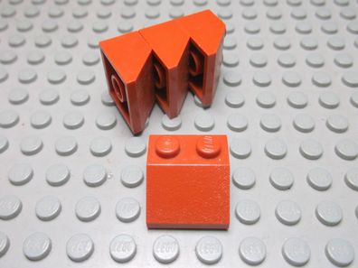 Lego 4 Dachsteine Schrägsteine 2x2 45 Grad dunkelorange 3039 Set 4507 5941 7418 4884
