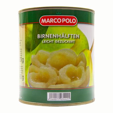 Food-United Birnenhälften halbe Frucht 1 Dose Füllm 820g ATG 460g