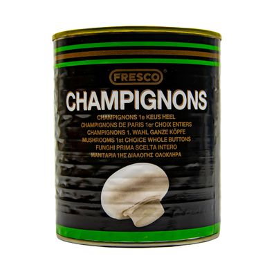 Food-United weiße Champignons ganze Köpfe 1 Dose Füllmenge 800g ATG 460g