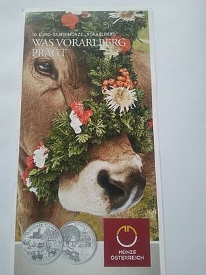 Folder 10 euro 2013 Österreich Vorarlberg