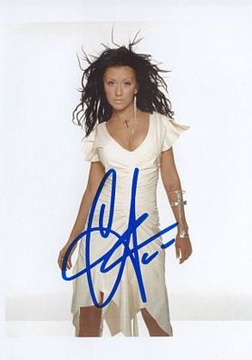 SEXY Original Autogramm Christina Aguilera auf HGF