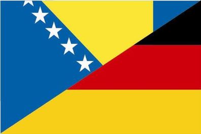 Fahne Flagge Bosnien-Deutschland Premiumqualität