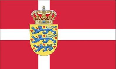 Fahne Flagge Dänemark mit Wappen Premiumqualität