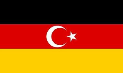 Fahne Flagge Deutschland-Türken Premiumqualität