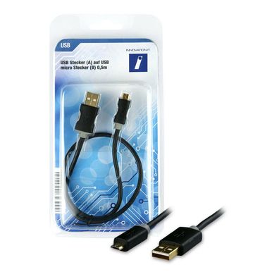 USB A-B micro ST-ST 0,5m Ladekabel z.B. für Samsung uvm.