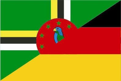 Fahne Flagge Dominica-Deutschland Premiumqualität