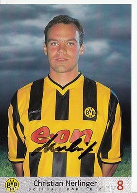 Christian Nerlinger Borussia Dortmund 2000-01 Autogrammkarte + A 69282