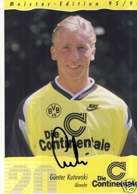 Günter Kutowski Bor. Dortmund 1995/96 Autogrammkarte + A 69390