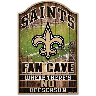 NFL New Orleans Saints Fan Cave Wood Sign Holzschild Wandschmuck