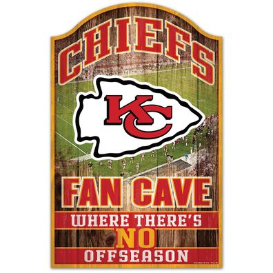 NFL Kansas City Chiefs Fan Cave Wood Sign Holzschild Wandschmuck