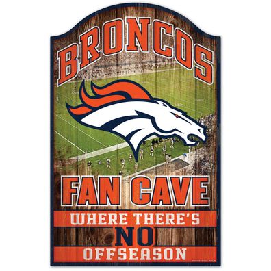 NFL Denver Broncos Fan Cave Wood Sign Holzschild Wandschmuck
