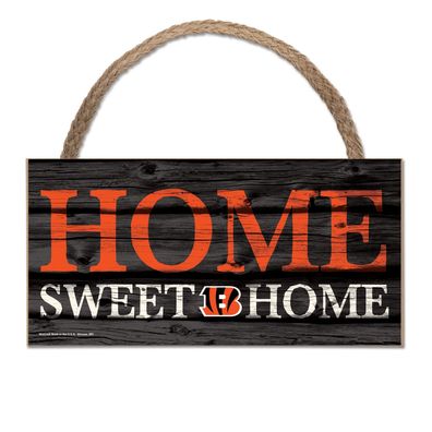 NFL Cincinnati Bengals Home Sweet Wood Sign Holzschild Tür- / Wand-schmuck
