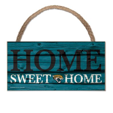 NFL Jacksonville Jaguars Home Sweet Wood Sign Holzschild Tür- / Wand-schmuck