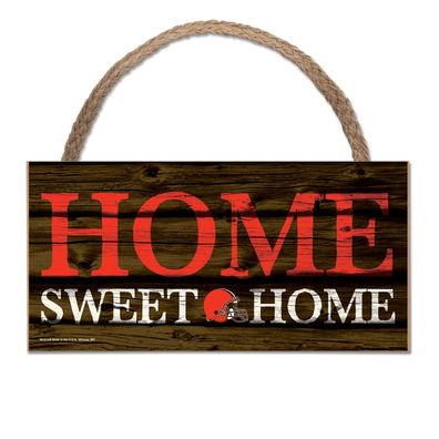 NFL Cleveland Browns Home Sweet Wood Sign Holzschild Tür- / Wand-schmuck