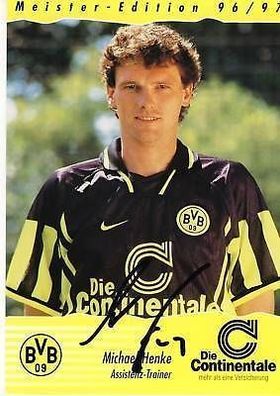 Michael Henke Bor. Dortmund 1996-97 Autogrammkarte + A 69375