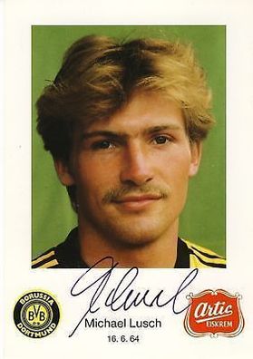 Michael Lusch Bor. Dortmund 1984-85 Autogrammkarte + A 69436