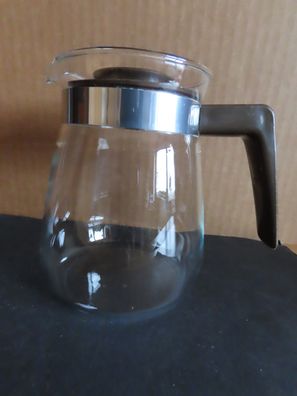 Kaffeekanne Karaffe Kanne Glas Teekanne mit braunem Deckel/ ca. 750 ml